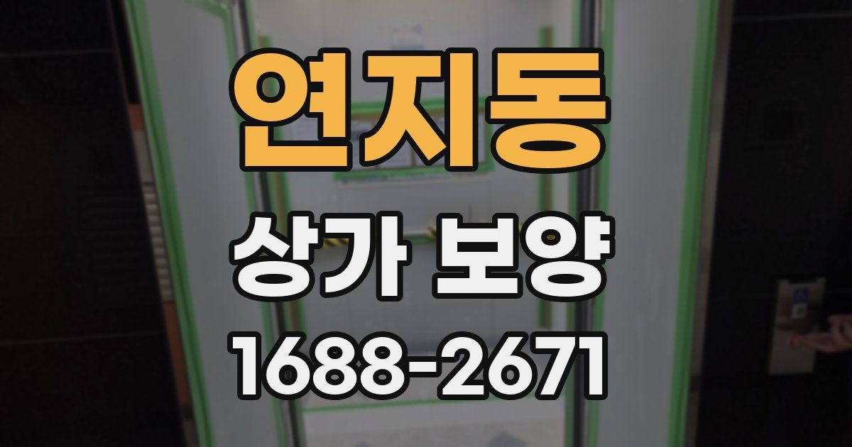 연지동 상가 보양