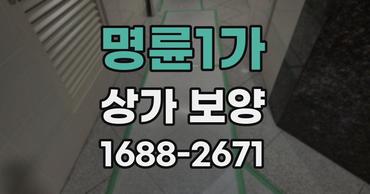 명륜1가 상가 보양