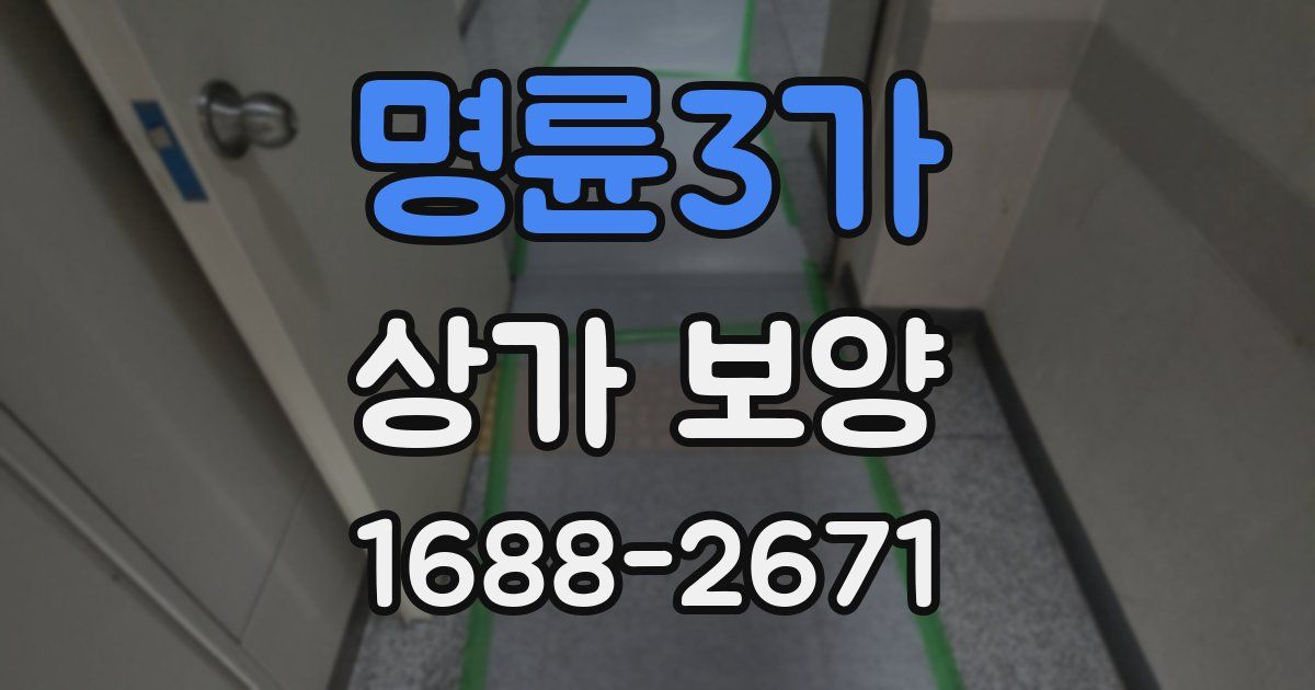 명륜3가 상가 보양