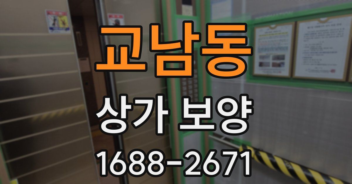 교남동 상가 보양