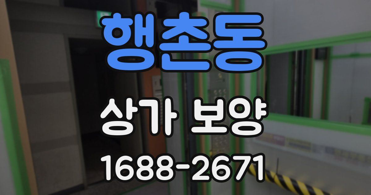 행촌동 상가 보양