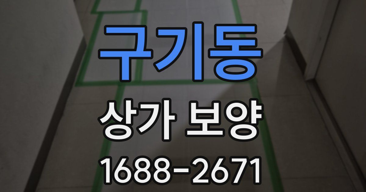 구기동 상가 보양
