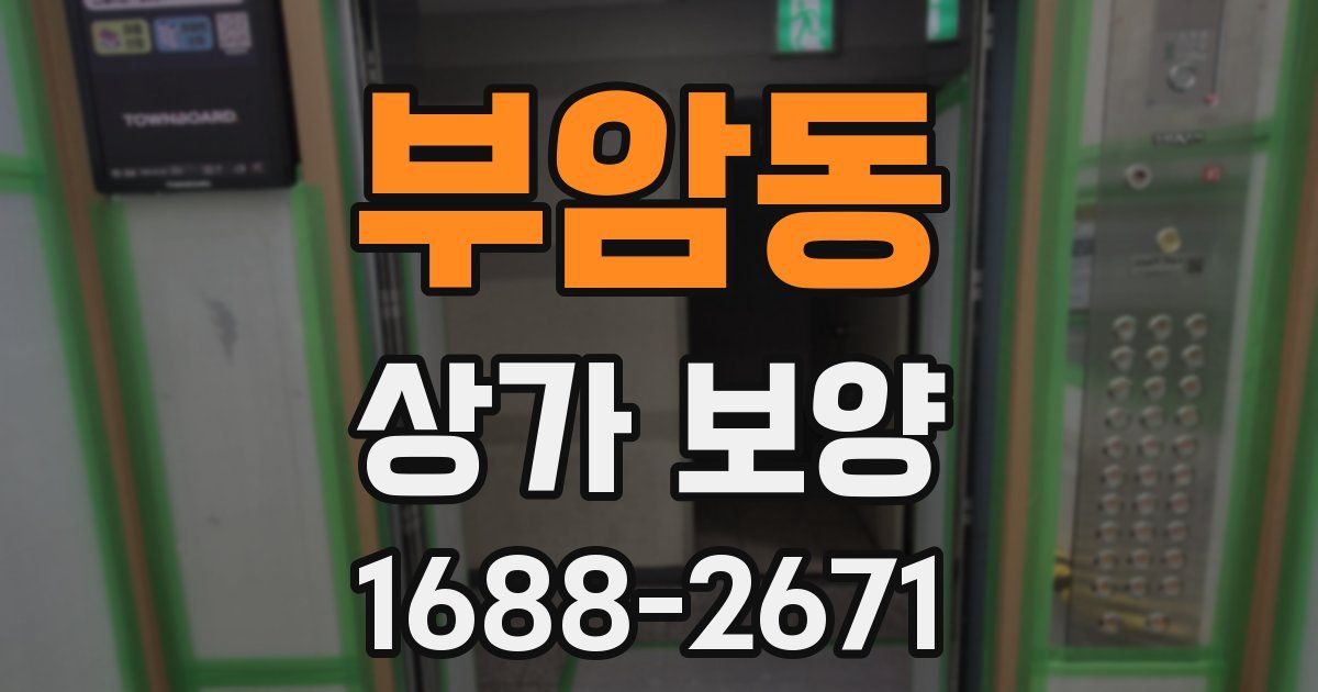 부암동 상가 보양