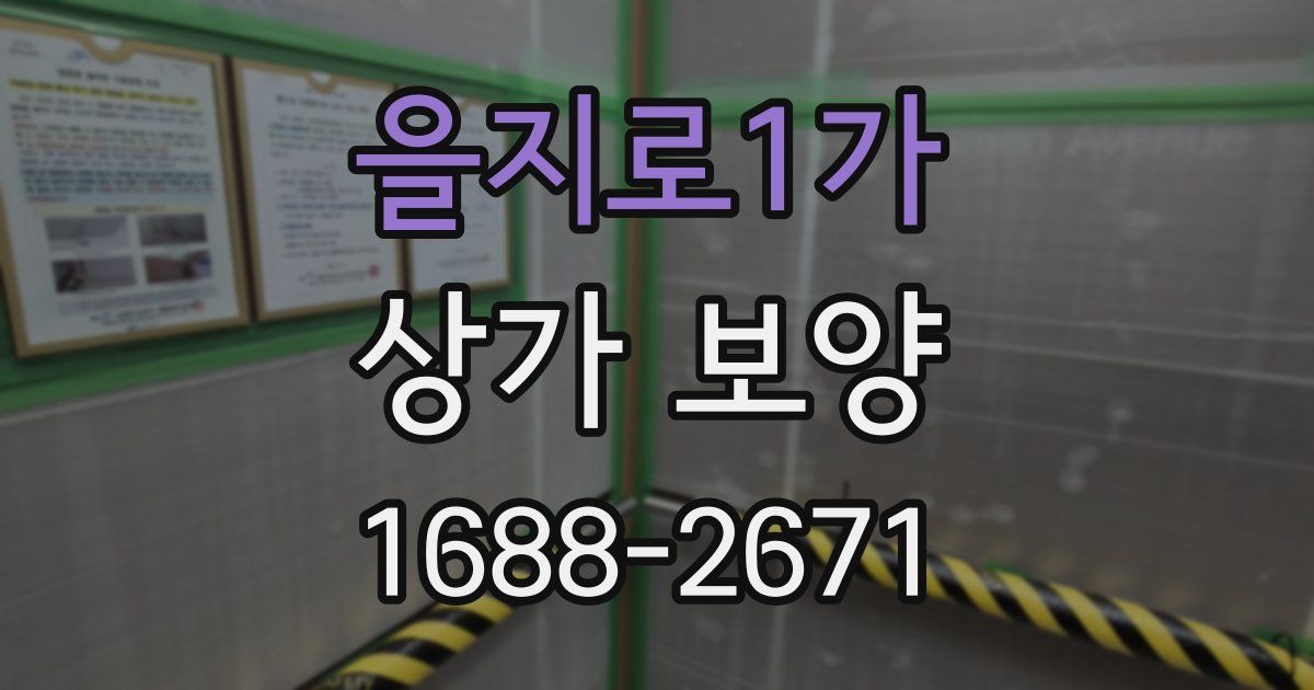 을지로1가 상가 보양