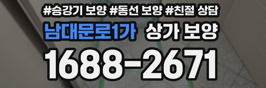 남대문로1가 상가 보양