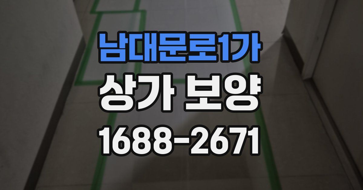 남대문로1가 상가 보양