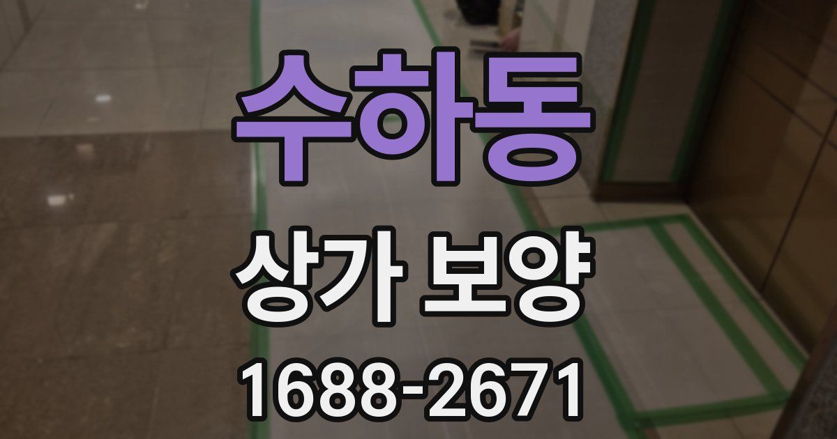 수하동 상가 보양