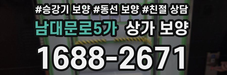 남대문로5가 상가 보양