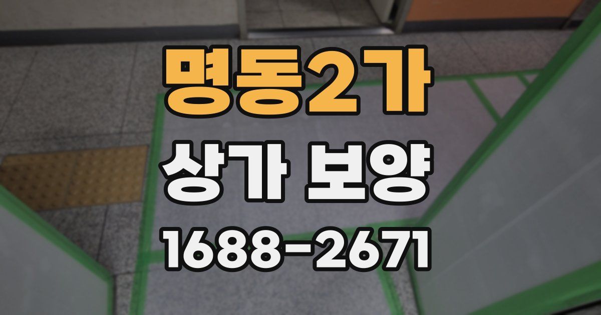 명동2가 상가 보양