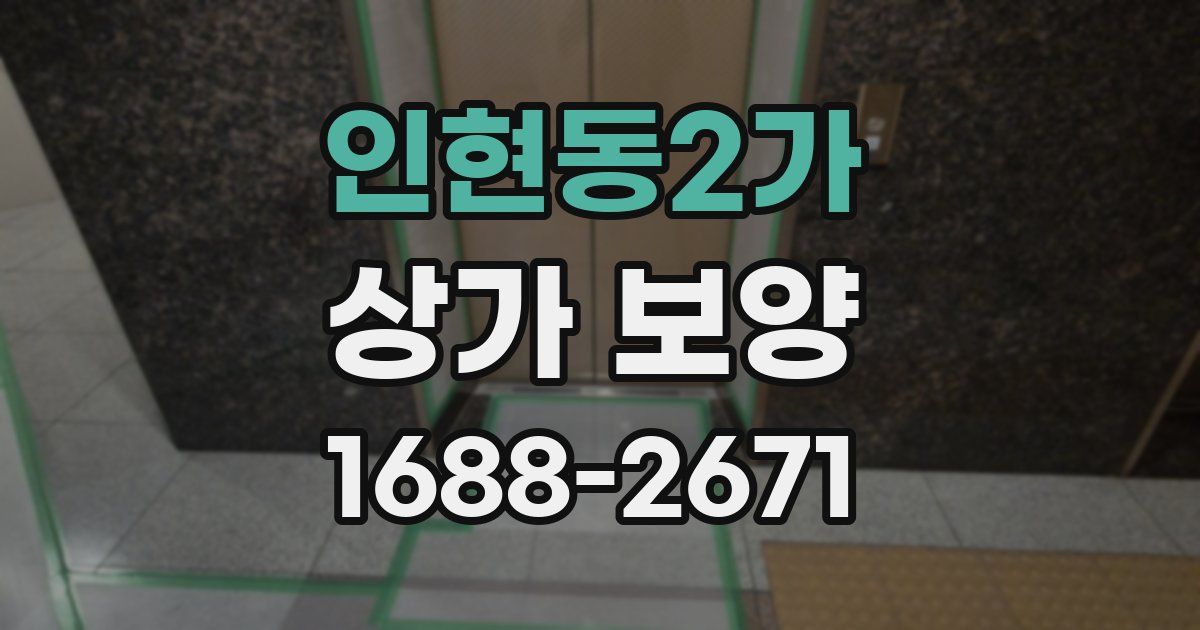 인현동2가 상가 보양