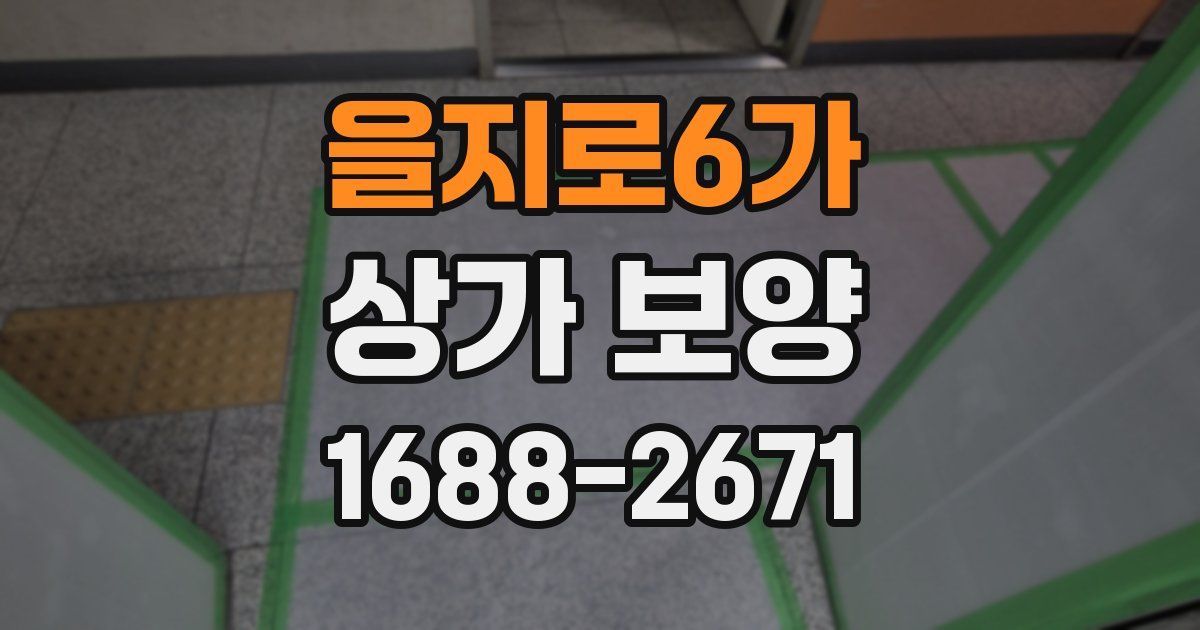 을지로6가 상가 보양