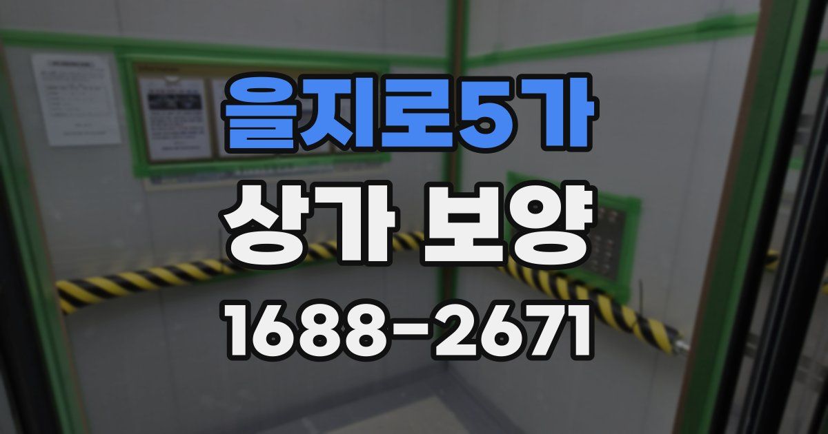 을지로5가 상가 보양