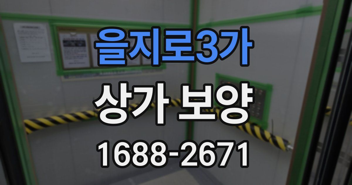 을지로3가 상가 보양
