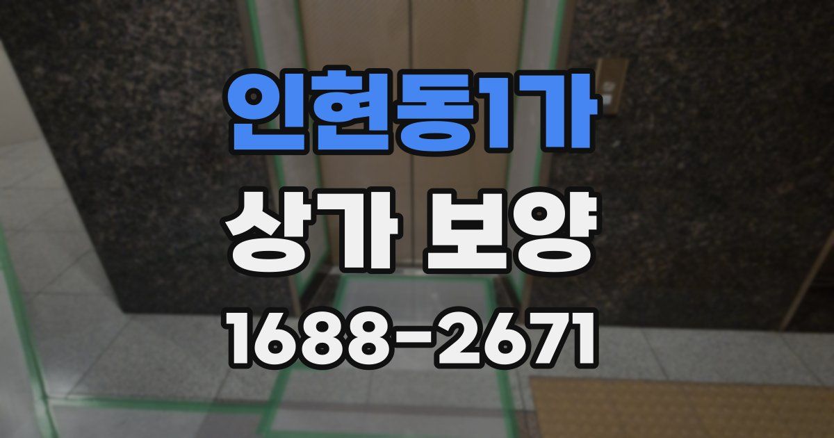 인현동1가 상가 보양