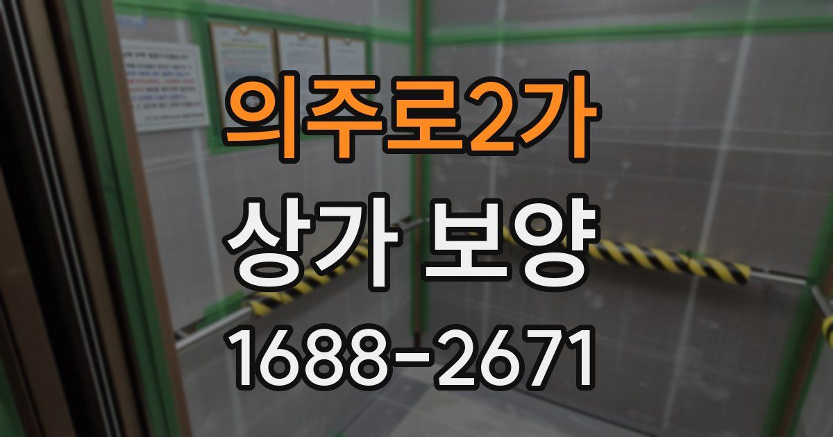 의주로2가 상가 보양