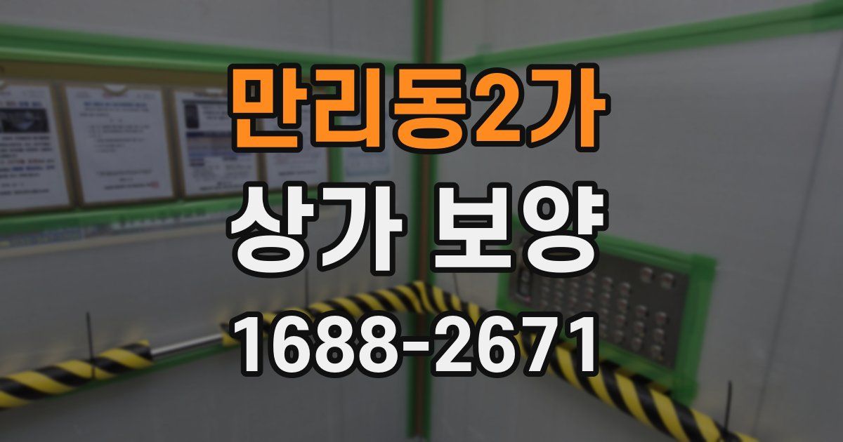 만리동2가 상가 보양