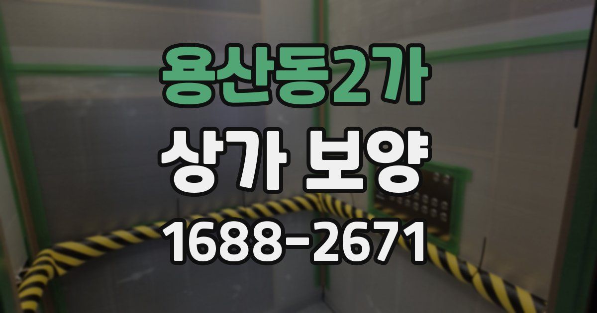 용산동2가 상가 보양