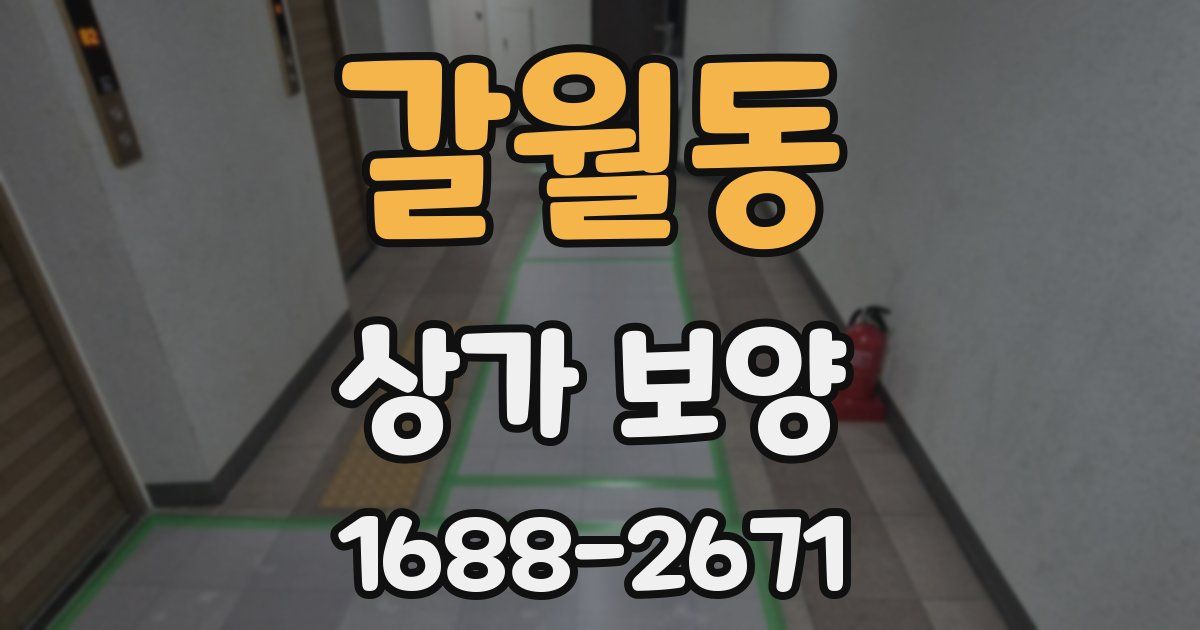 갈월동 상가 보양