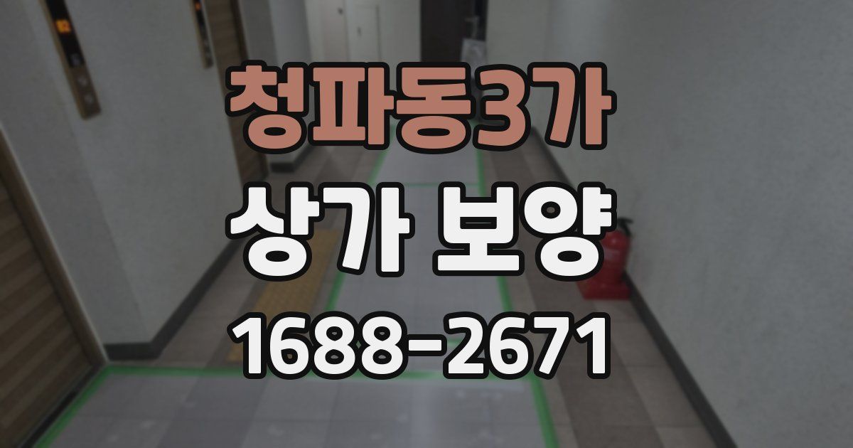 청파동3가 상가 보양