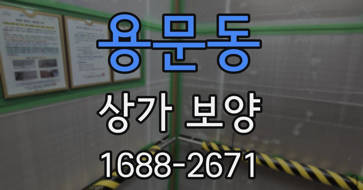 용문동 상가 보양