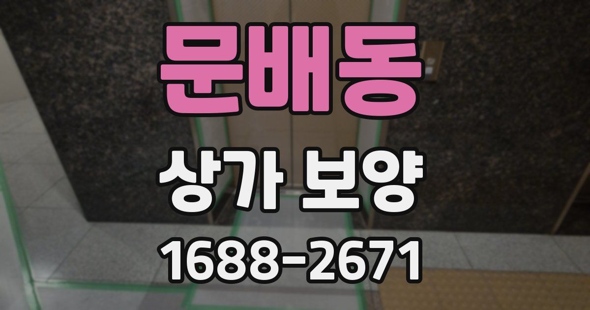 문배동 상가 보양