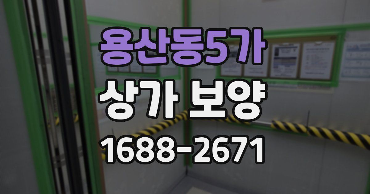 용산동5가 상가 보양