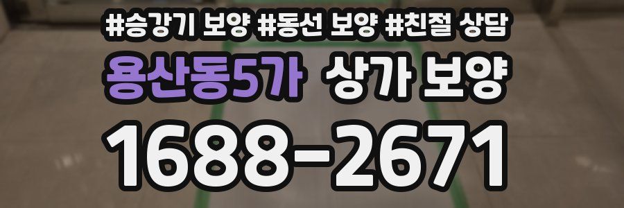 용산동5가 상가 보양