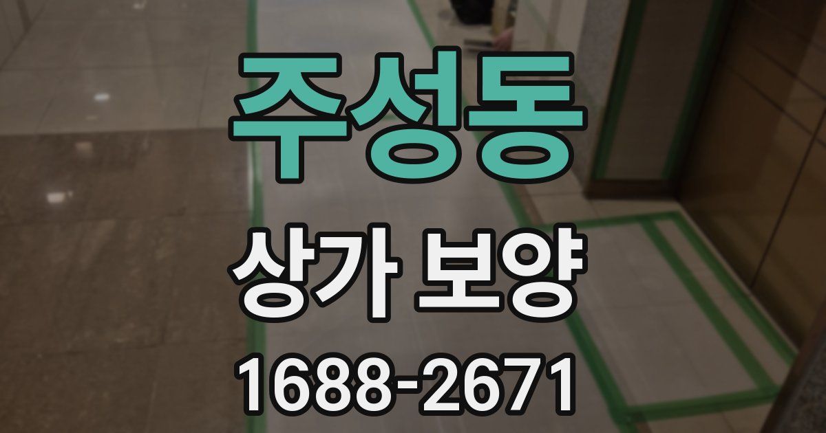 주성동 상가 보양