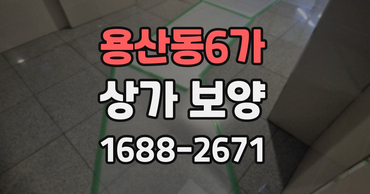 용산동6가 상가 보양