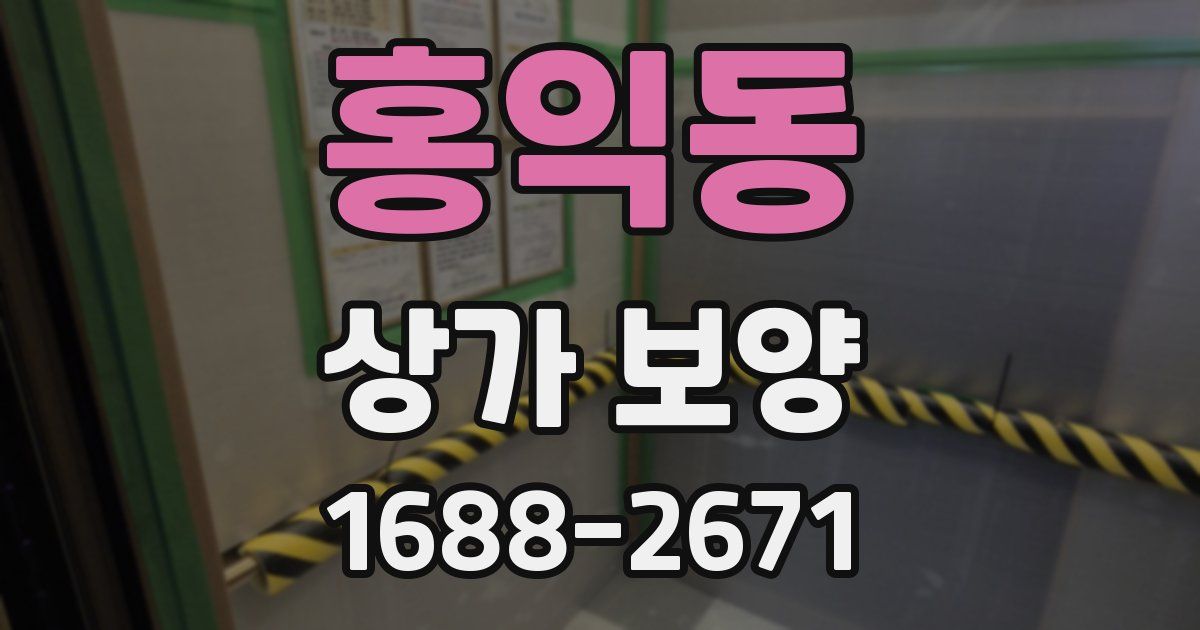 홍익동 상가 보양