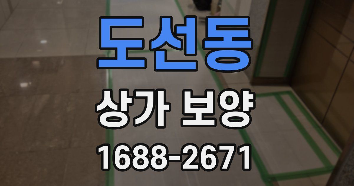 도선동 상가 보양