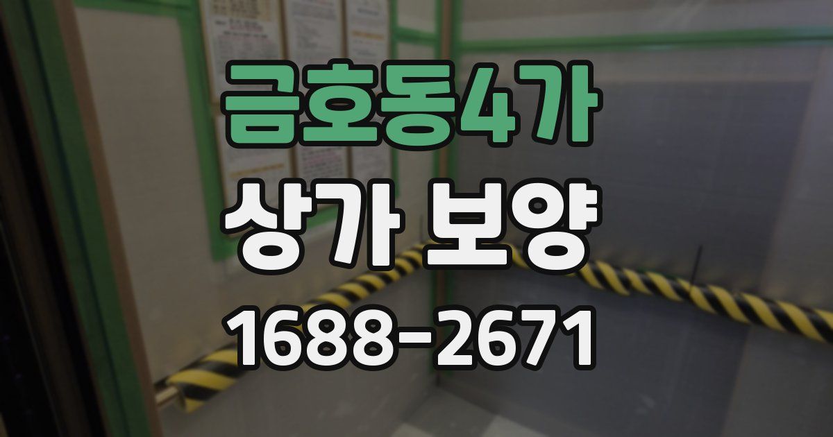 금호동4가 상가 보양