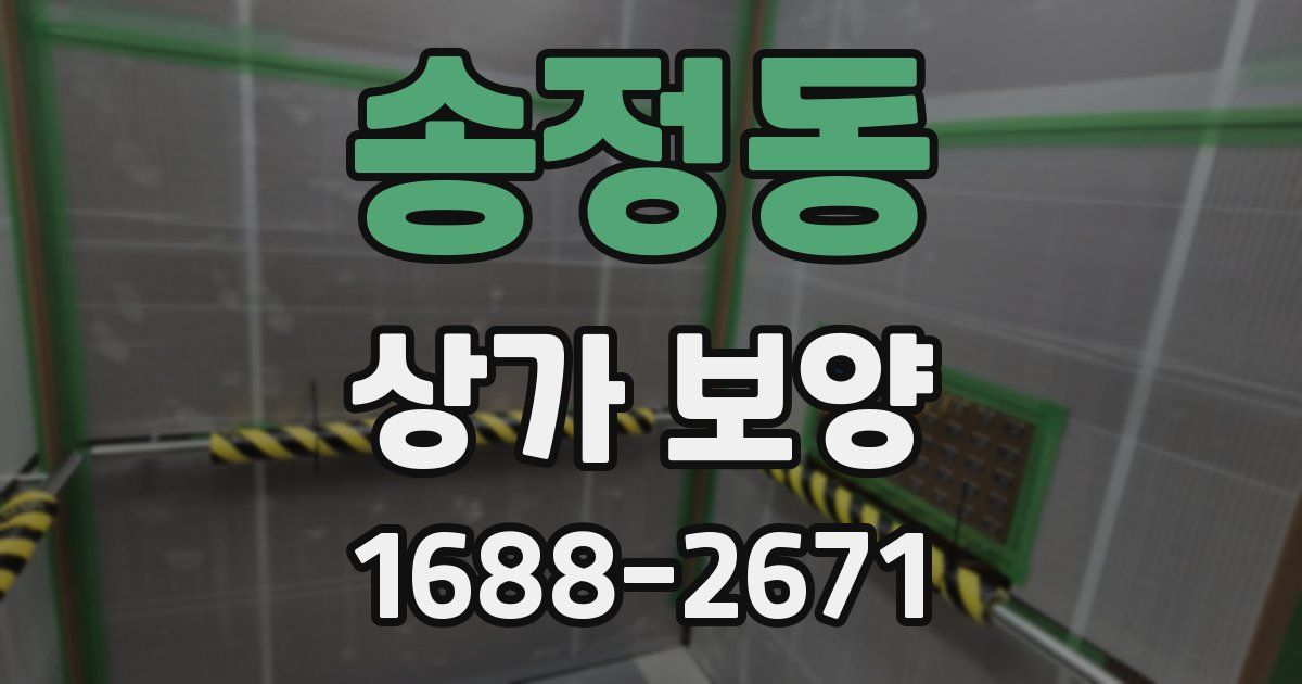 송정동 상가 보양