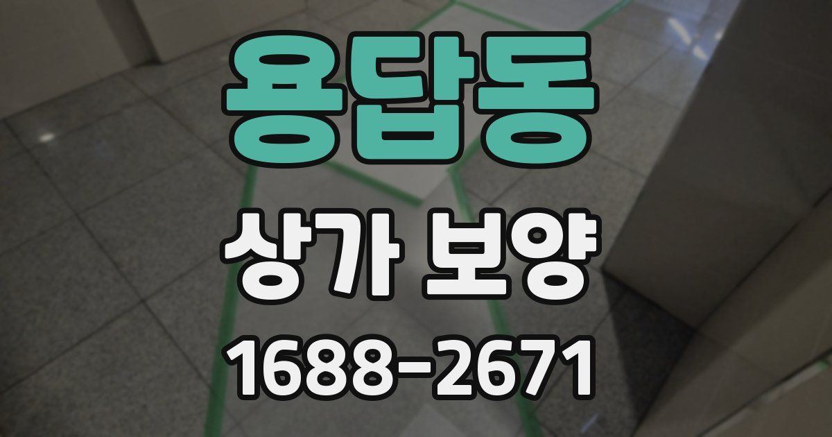 용답동 상가 보양