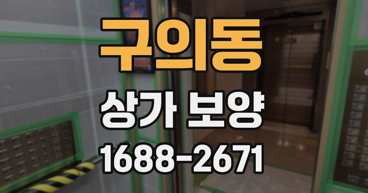 구의동 상가 보양