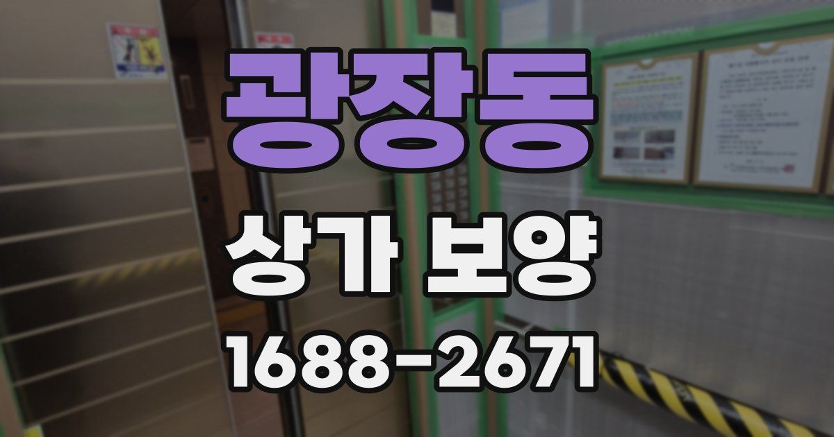 광장동 상가 보양