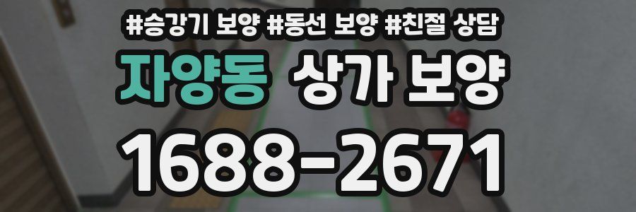 자양동 상가 보양