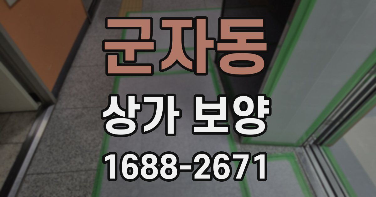 군자동 상가 보양