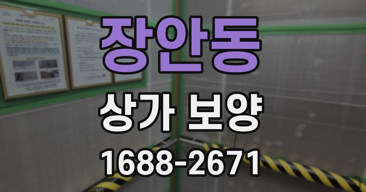 장안동 상가 보양