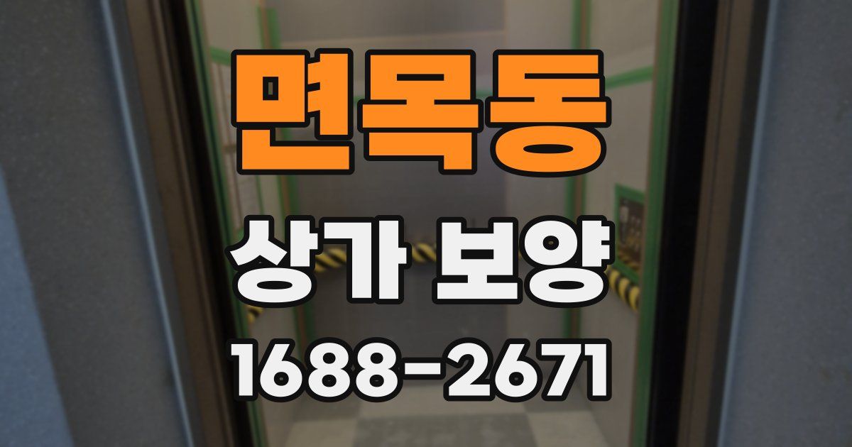 면목동 상가 보양