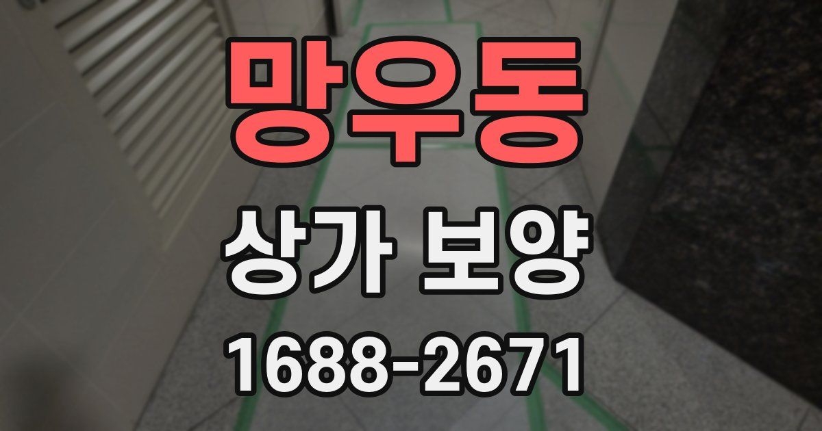 망우동 상가 보양