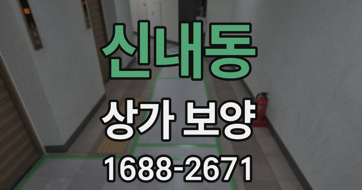 신내동 상가 보양