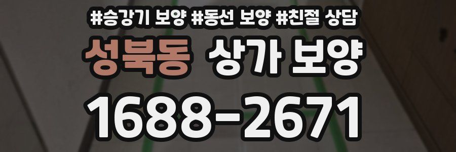 성북동 상가 보양