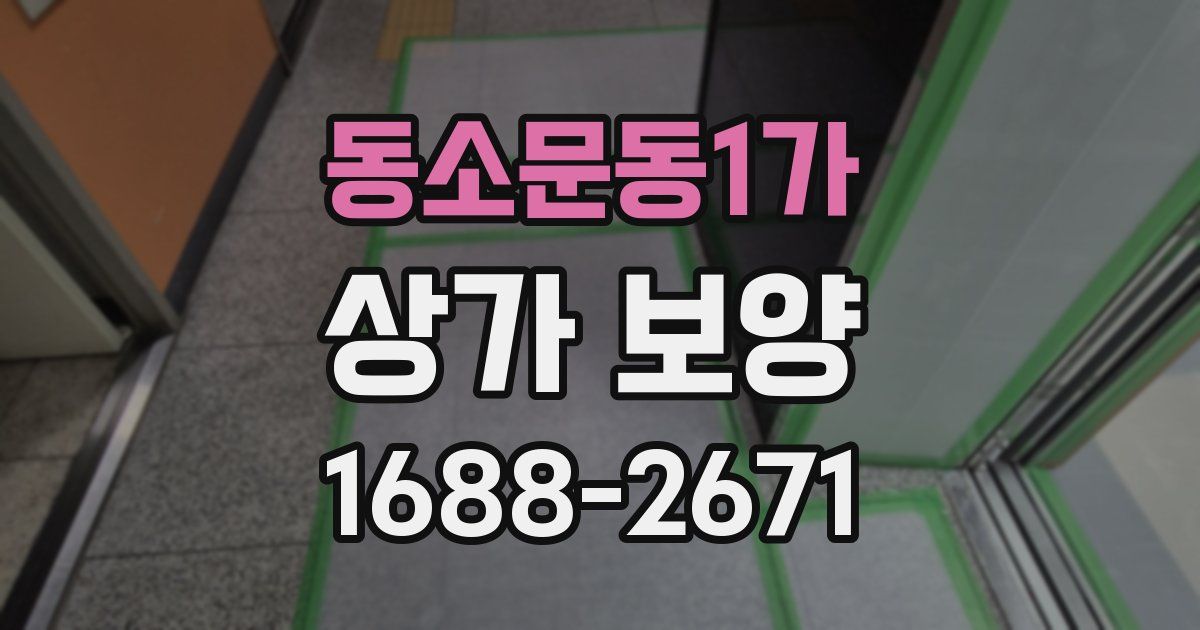 동소문동1가 상가 보양