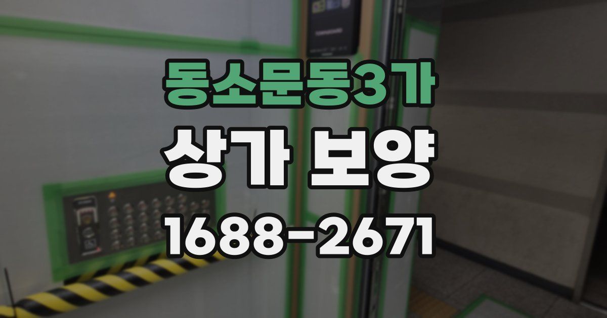 동소문동3가 상가 보양