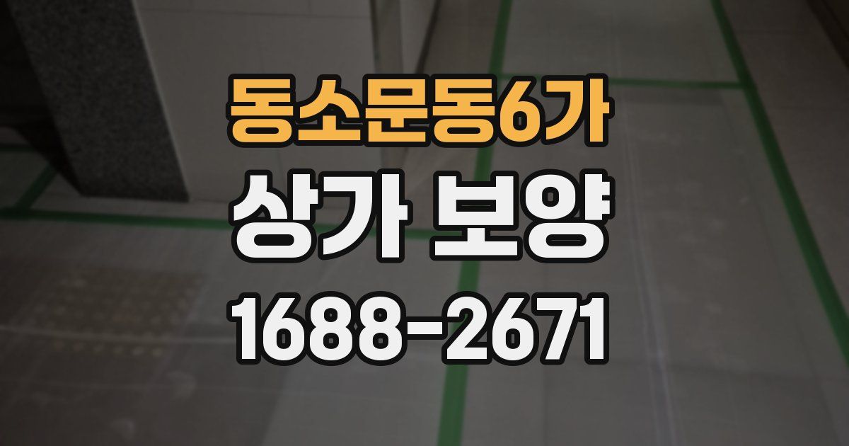 동소문동6가 상가 보양