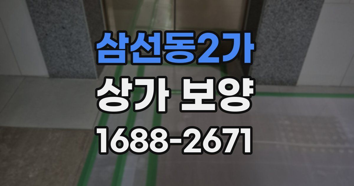 삼선동2가 상가 보양