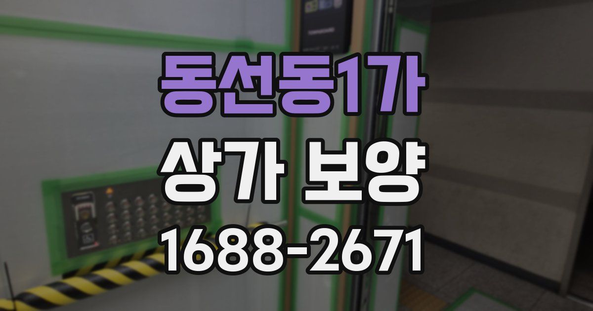 동선동1가 상가 보양