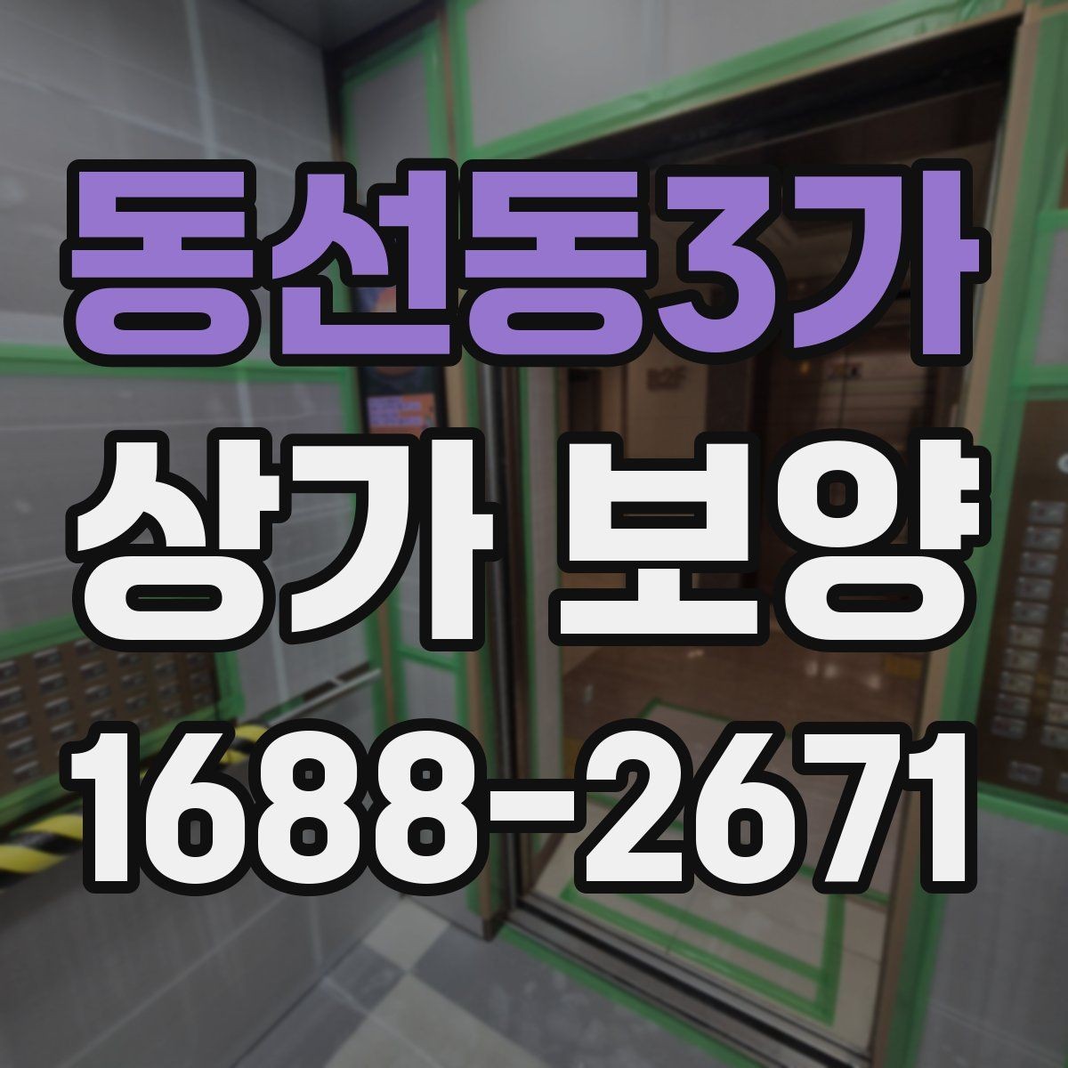 동선동3가 상가 보양 계획 세울 때 필요한 정보