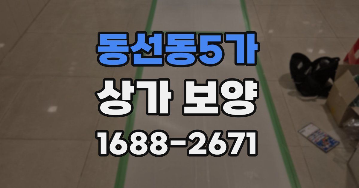 동선동5가 상가 보양